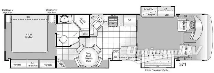 2009 Damon CHALLENGER 371 Floorplan Photo