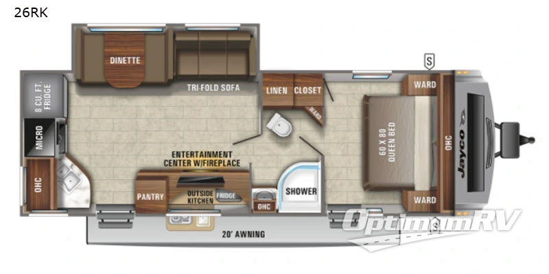 2021 Jayco White Hawk 26RK RV Floorplan Photo