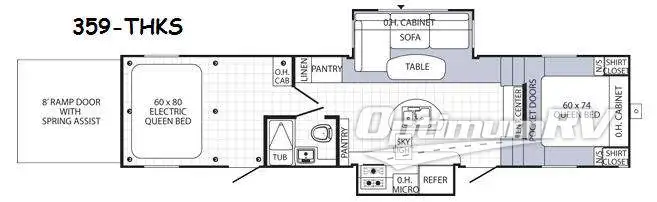 2014 Palomino Puma Unleashed 359-THKS RV Floorplan Photo