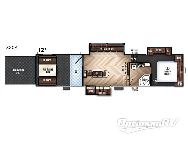 2018 Forest River Vengeance 320A Floorplan Photo