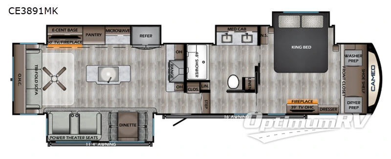 2020 Carriage Cameo 3891MK Floorplan Photo