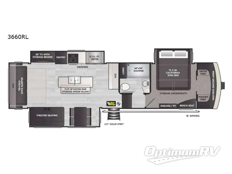 2021 Keystone Arcadia 3660RL RV Floorplan Photo