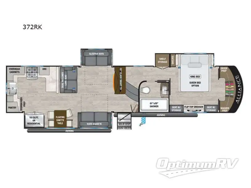 2022 Alliance Paradigm 372RK RV Floorplan Photo