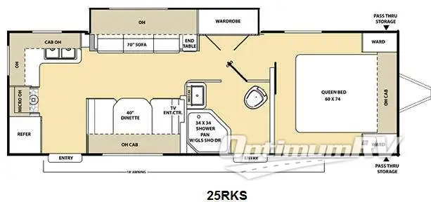 2012 Coachmen Catalina 25RKS RV Floorplan Photo