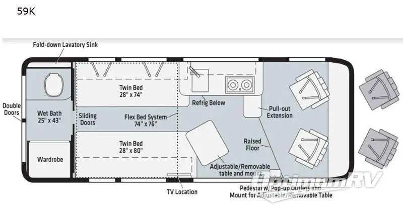 2022 Winnebago Travato 59K Floorplan Photo