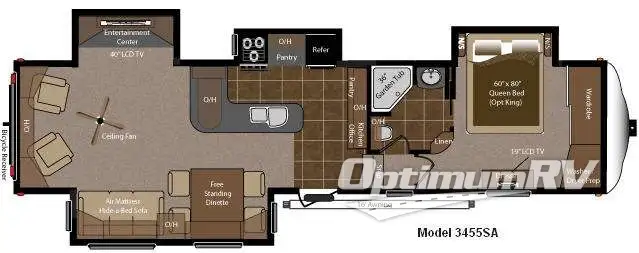 2012 Keystone Montana Big Sky 3455SA Floorplan Photo