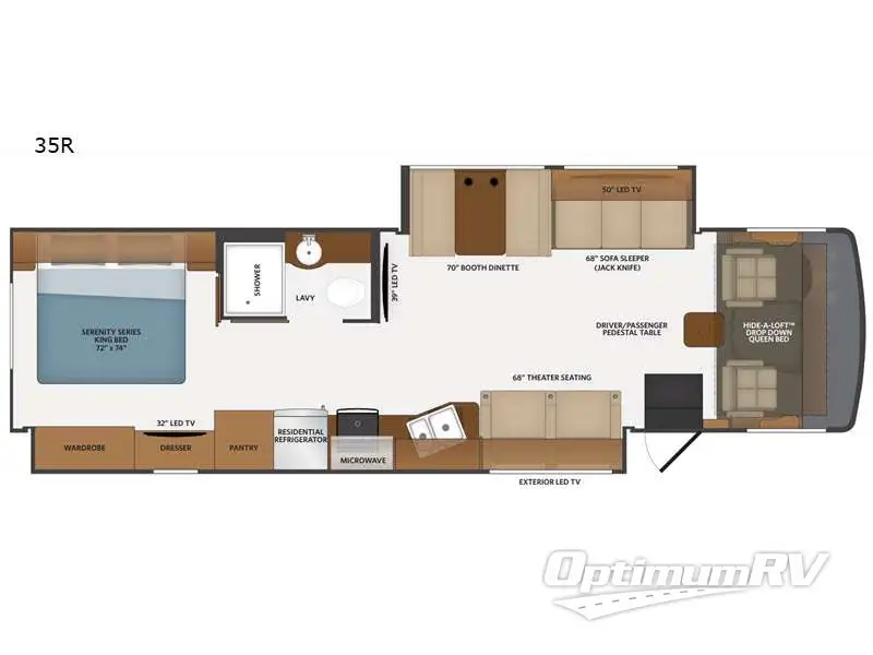 2021 Fleetwood Flair 35R Floorplan Photo