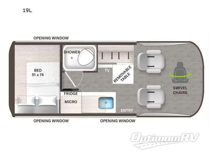 2023 Thor Sanctuary 19L Floorplan Photo