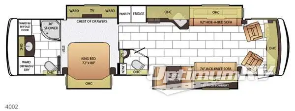 2015 Newmar Ventana 4002 Floorplan Photo