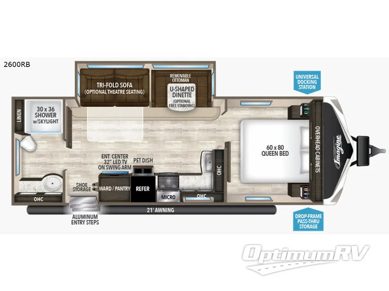 2017 Grand Design Imagine 2600RB RV Floorplan Photo