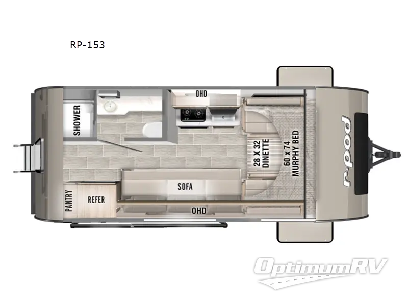 2022 Forest River R Pod RP-153 Floorplan Photo