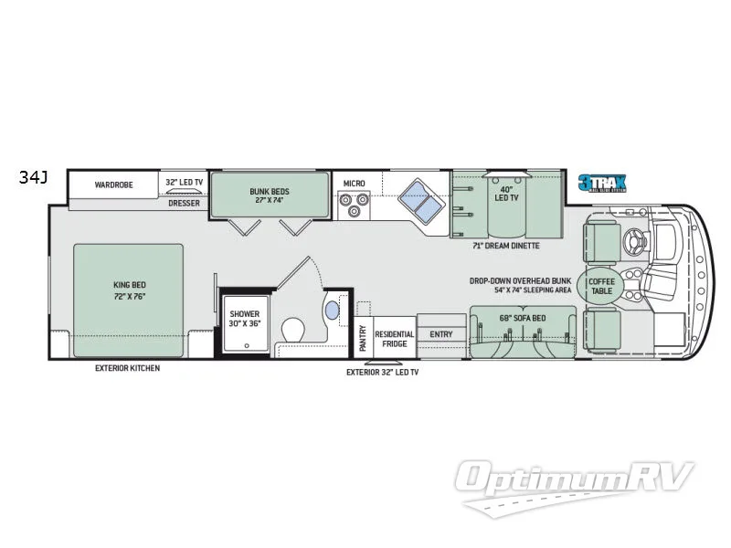2017 Thor Windsport 34J Floorplan Photo