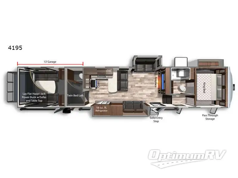 2021 Dutchmen Voltage 4195 Floorplan Photo