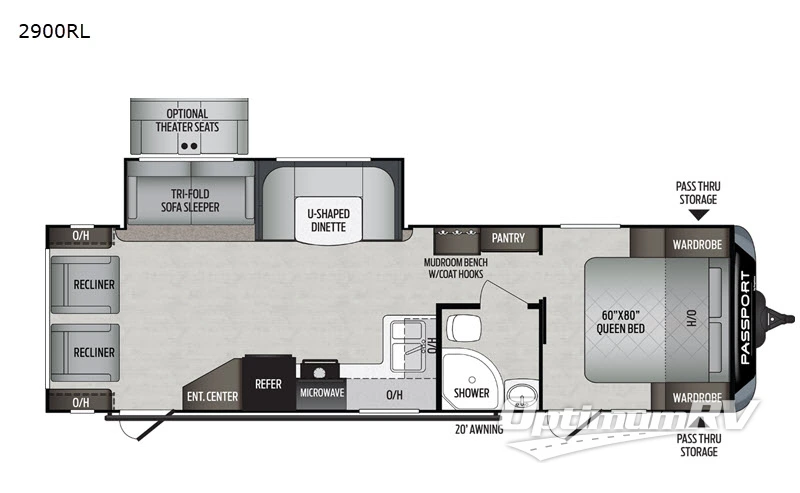 2020 Keystone Passport 2900RL GT Series Floorplan Photo