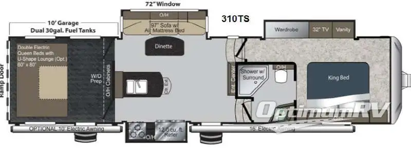 2013 Keystone Raptor 310TS Floorplan Photo
