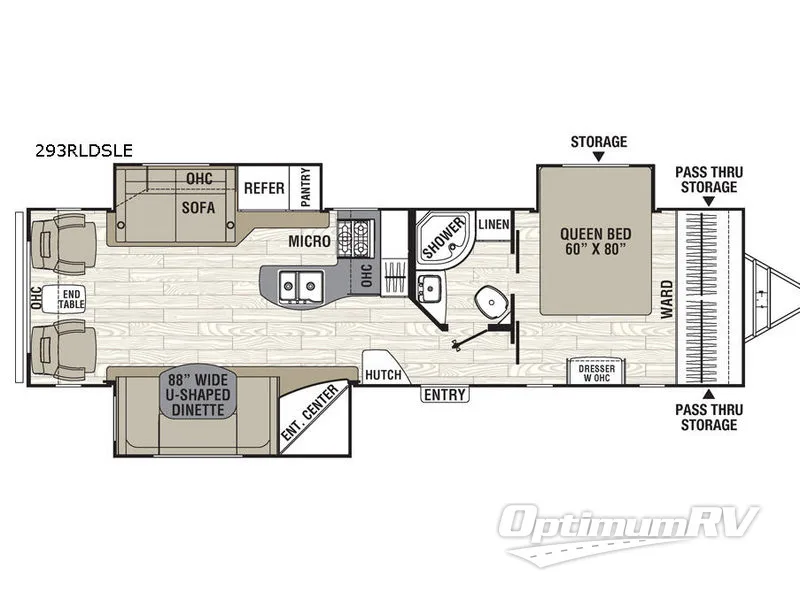 2017 Coachmen Freedom Express Maple Leaf Edition 293RLDSLE Floorplan Photo