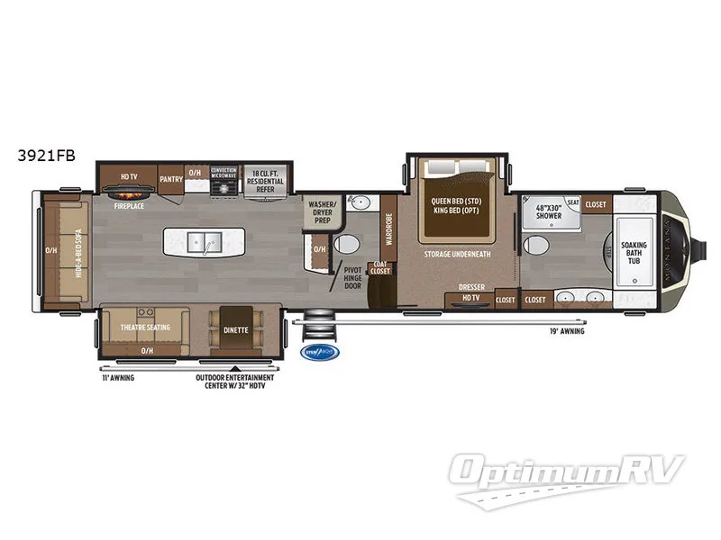 2017 Keystone Montana 3921 FB Floorplan Photo