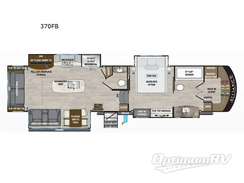 2024 Alliance Paradigm 370FB Floorplan Photo