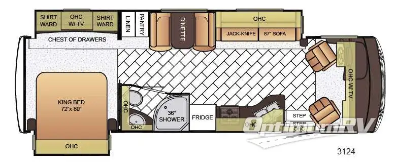 2016 Newmar Bay Star 3124 Floorplan Photo