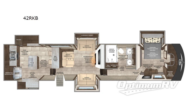2021 VanLeigh Beacon 42RKB Floorplan Photo