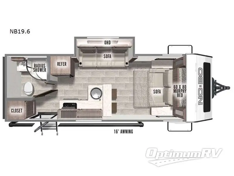 2021 Forest River No Boundaries NB19.6 RV Floorplan Photo