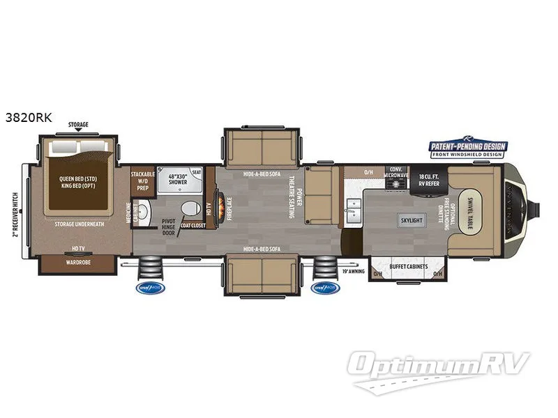 2018 Keystone Montana 3820FK Floorplan Photo