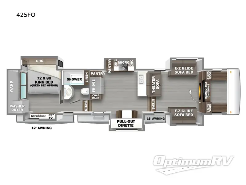 2024 Forest River RiverStone 425FO Floorplan Photo