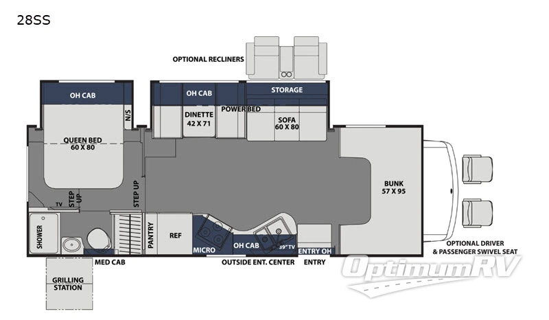 2020 Coachmen Freelander 28SS Ford 450 Floorplan Photo