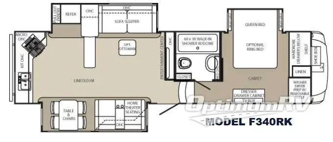 2015 Palomino Columbus F340RK RV Floorplan Photo