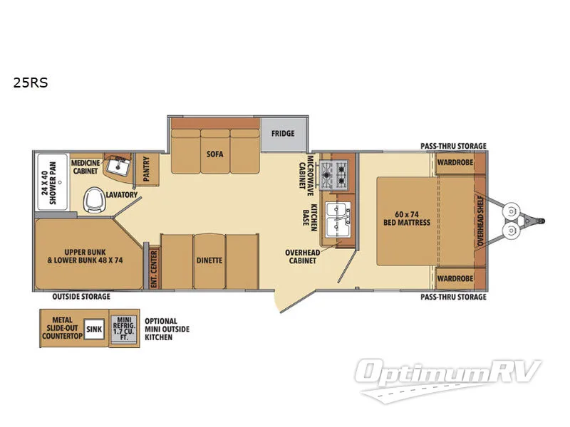 2019 Shasta Shasta 25RS Floorplan Photo