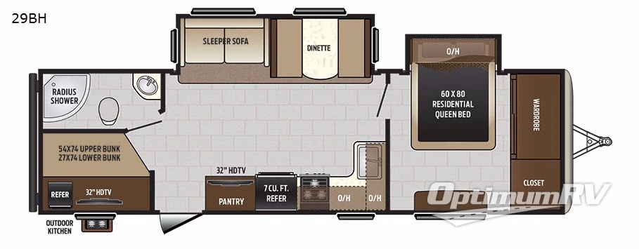2018 Keystone Sprinter Campfire Edition 29BH Floorplan Photo