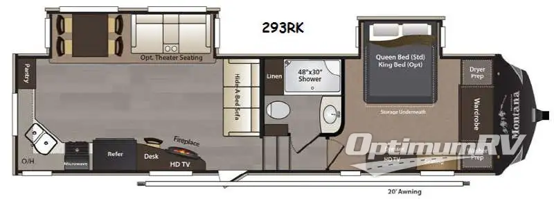 2015 Keystone Montana 293RK RV Floorplan Photo