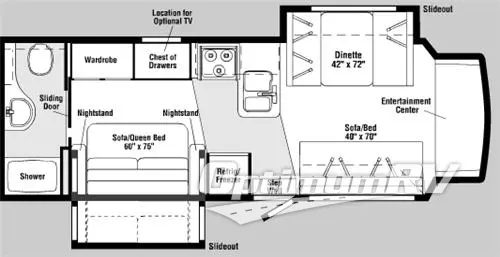 2006 Itasca Cambria 29H Floorplan Photo