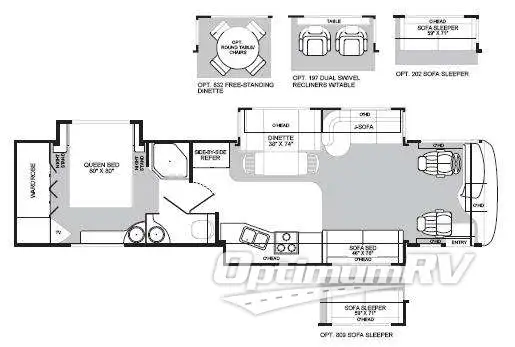 2005 Fleetwood Excursion 39S RV Floorplan Photo