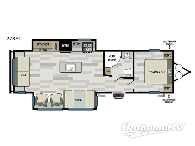 2019 Forest River Wildwood 27REI Floorplan Photo