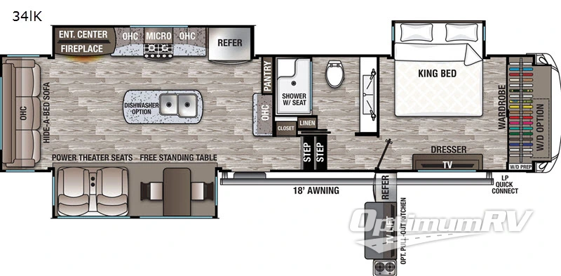 2020 Forest River Cedar Creek Hathaway Edition 34IK RV Floorplan Photo