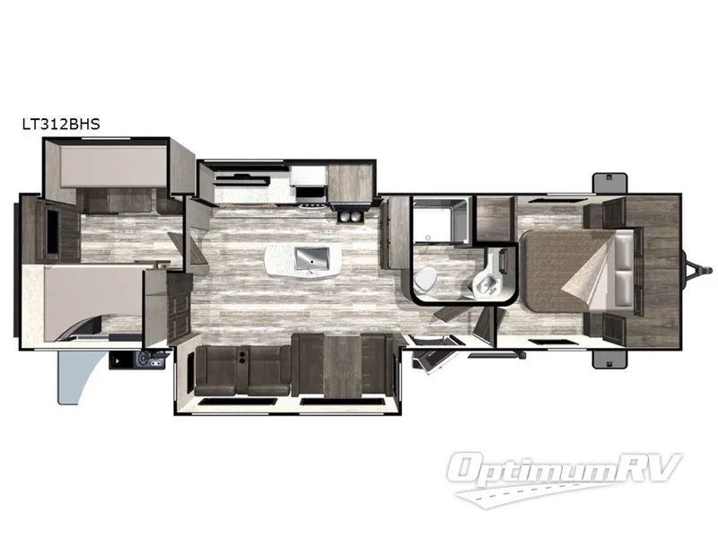 2019 Highland Ridge Open Range Light LT312BHS Floorplan Photo