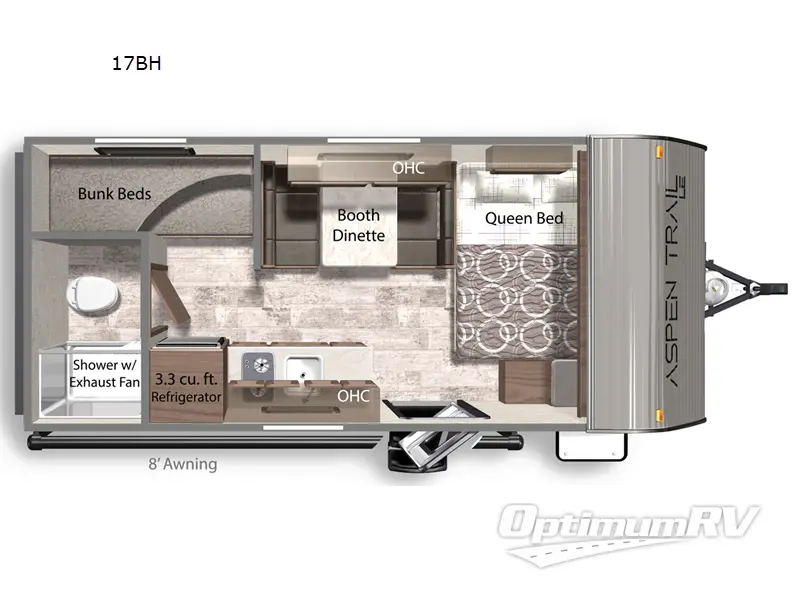 2025 Dutchmen Aspen Trail Mini 17BH Floorplan Photo