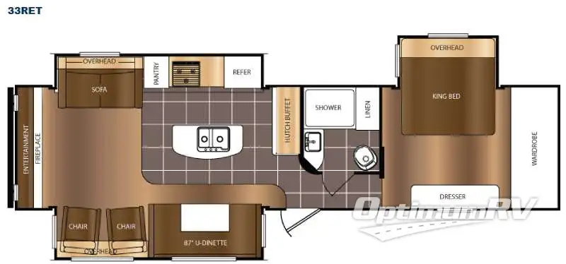 2016 Prime Time Avenger 33RET Floorplan Photo