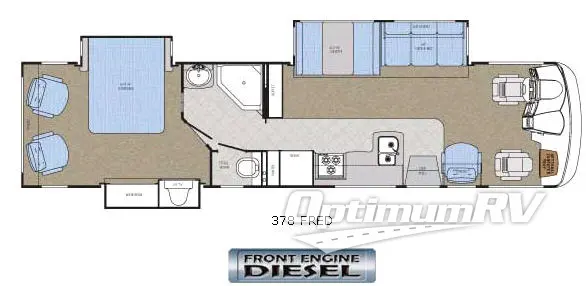 2007 Gulf Stream Crescendo 378 FRED Floorplan Photo
