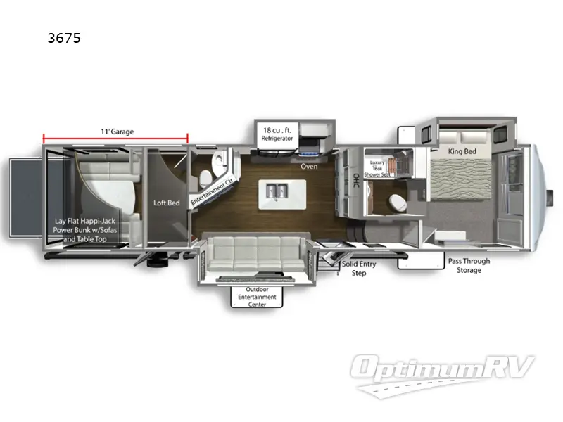 2022 Dutchmen Voltage 3675 Floorplan Photo