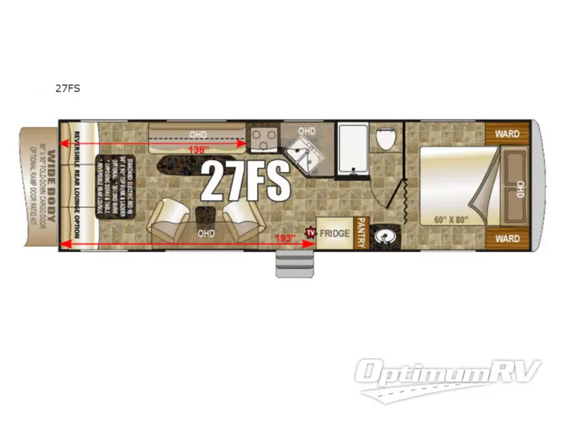 2019 Northwood Desert Fox 27FS Floorplan Photo