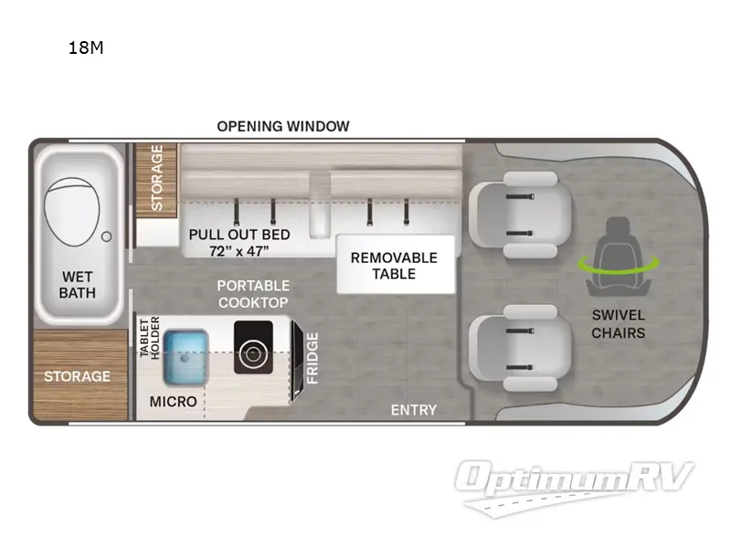2024 Thor Rize 18M Floorplan Photo