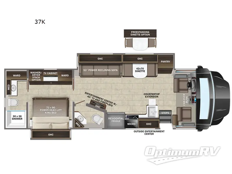 2023 Entegra ACCOLADE XL 37K RV Floorplan Photo