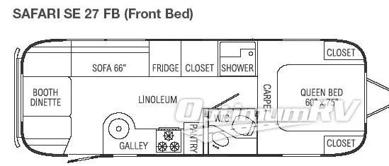2007 Airstream Safari Special Edition 27 FB RV Floorplan Photo