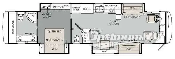 2013 Monaco Diplomat 43DFT Floorplan Photo