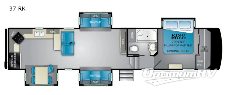 2019 Heartland ElkRidge 37RK Floorplan Photo