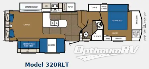 2013 Prime Time Crusader 320RLT Floorplan Photo