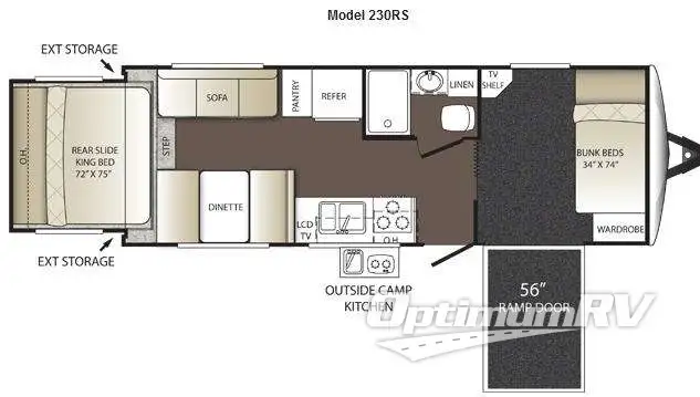 2012 Keystone Outback 230RS Floorplan Photo