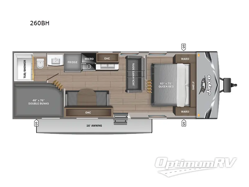 2025 Jayco Jay Flight SLX 260BH Floorplan Photo